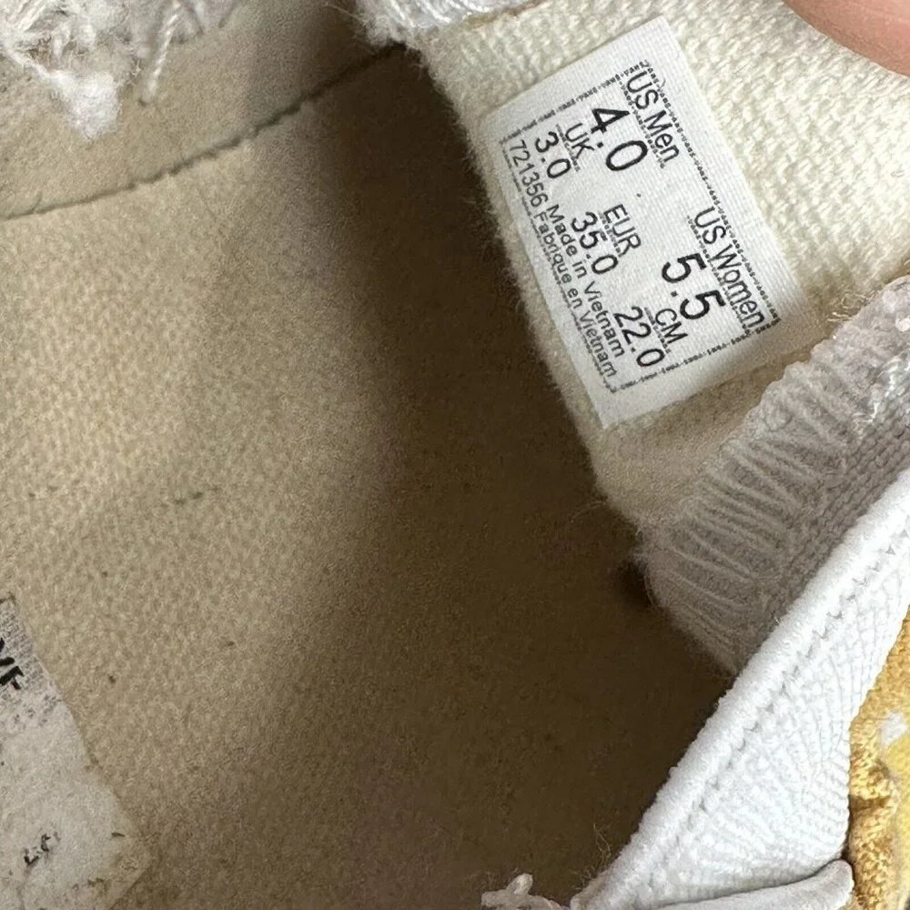 Vans Yellow & White Checkered Slip-On Loafers Size 5.5 Women / 4 Men Canvas Shoe - Picture 11 of 11